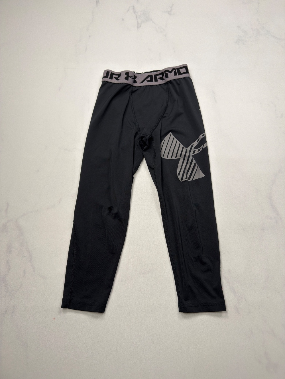 Under Armour Compression Leggings Black HeatGear - Boys M